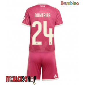 Real Madrid Denzel Dumfries #24 Terza Maglia Bambino 2026-27 Manica Corta (+ Pantaloni corti)